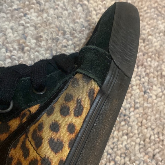 Leopard Print Wedge Vans Sneakers women’s size 7 - Picture 5 of 7